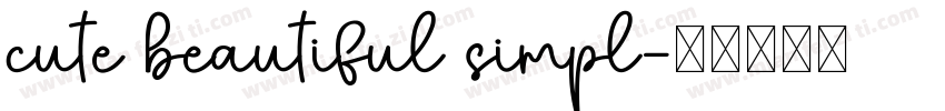 cute beautiful simpl字体转换